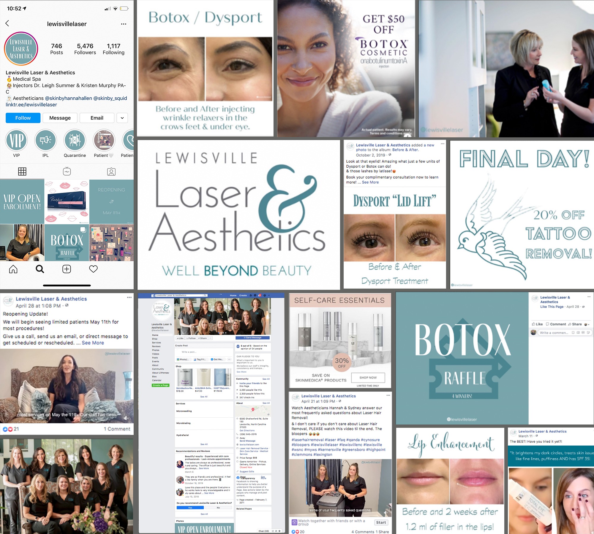 Lewisville Laser & Aesthetics Social Media Ads