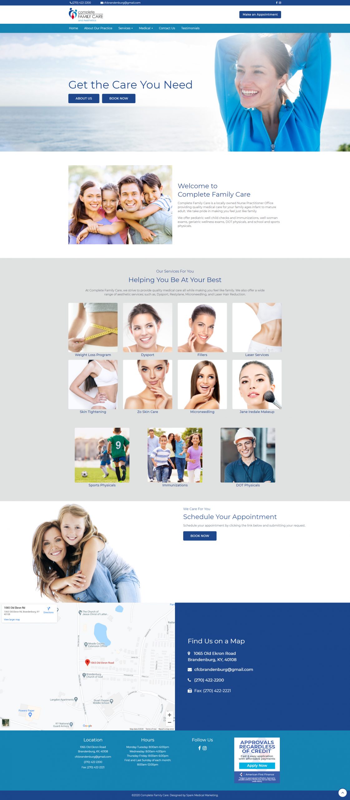 Complete Family Care and Aesthetics Homepage