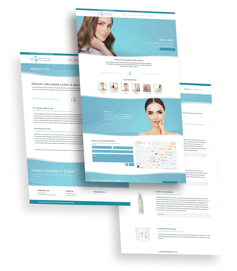 Speight Wellness Clinic and Aesthetics Web Design