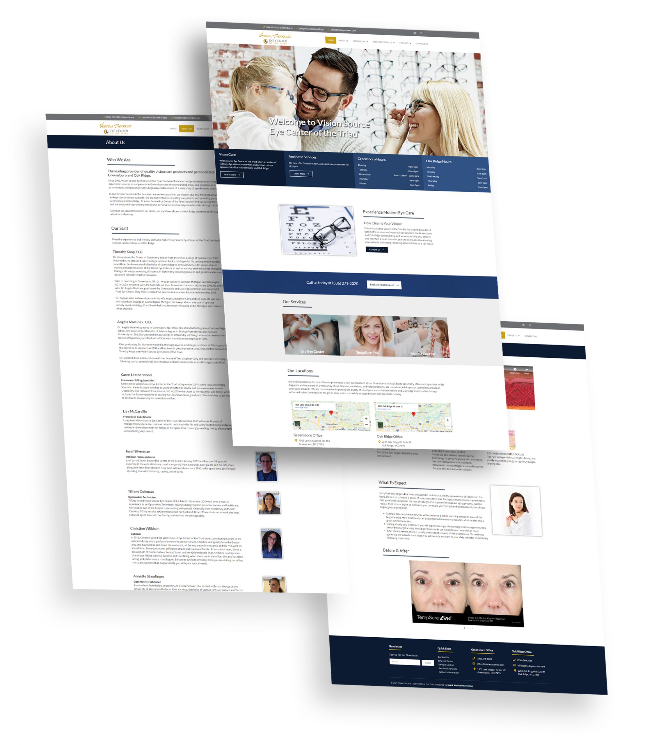 Vision Source - Eye Center of the Triad Web Design Portfolio